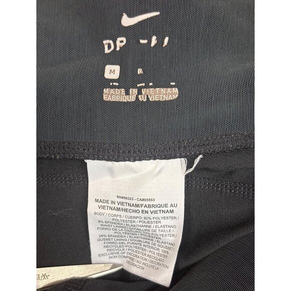 Nike Womens Black & Blue Colorblock Leggings M Stretchy Activewear - Picture 5 of 6